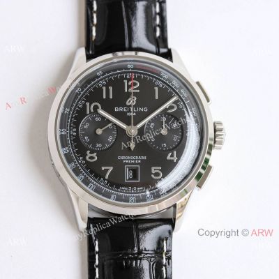 Swiss Replica Breitling Premier Chronograph TWF 7750 Black Arabic Dial